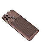 For OPPO Realme C15 Carbon Fiber Texture Shockproof TPU Case(Brown) - 2