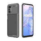 For OPPO Realme V5 Carbon Fiber Texture Shockproof TPU Case(Black) - 1