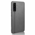 For Vivo X50 Shockproof Sewing Cow Pattern Skin PC + PU + TPU Case(Black) - 3