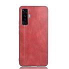 For Vivo X50 Shockproof Sewing Cow Pattern Skin PC + PU + TPU Case(Red) - 2