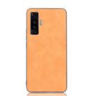 For Vivo X50 Shockproof Sewing Cow Pattern Skin PC + PU + TPU Case(Orange) - 2