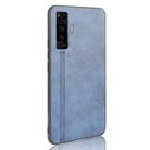 For Vivo X50 Shockproof Sewing Cow Pattern Skin PC + PU + TPU Case(Blue) - 3