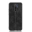 For Xiaomi Redmi 9 Shockproof Sewing Cow Pattern Skin PC + PU + TPU Case(Black) - 2