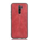 For Xiaomi Redmi 9 Shockproof Sewing Cow Pattern Skin PC + PU + TPU Case(Red) - 2