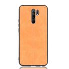 For Xiaomi Redmi 9 Shockproof Sewing Cow Pattern Skin PC + PU + TPU Case(Orange) - 2