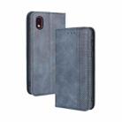 For Samsung Galaxy A01 Core / M01 Core Magnetic Buckle Retro Crazy Horse Texture Horizontal Flip Leather Case with Holder & Card Slots & Photo Frame(Blue) - 1