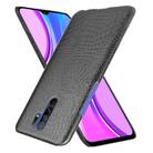 For Xiaomi Redmi 9 Shockproof Crocodile Texture PC + PU Case(Black) - 2