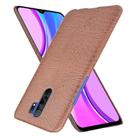 For Xiaomi Redmi 9 Shockproof Crocodile Texture PC + PU Case(Brown) - 2