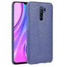 For Xiaomi Redmi 9 Shockproof Crocodile Texture PC + PU Case(Blue) - 1