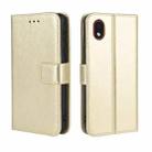For Samsung Galaxy A01 Core / M01 Core Retro Crazy Horse Texture Horizontal Flip Leather Case with Holder & Card Slots & Lanyard(Gold) - 1