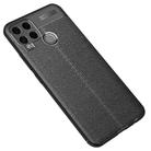 For OPPO Realme C15 Litchi Texture TPU Shockproof Case(Black) - 2