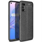 For OPPO Realme V5 Litchi Texture TPU Shockproof Case(Black) - 1