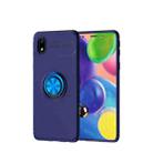 For Samsung Galaxy A01 Core Metal Ring Holder 360 Degree Rotating TPU Case(Blue+Blue) - 1