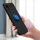 For Samsung Galaxy A01 Core Metal Ring Holder 360 Degree Rotating TPU Case(Blue+Blue) - 3