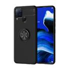 For OPPO Realme C15 Metal Ring Holder 360 Degree Rotating TPU Case(Black+Black) - 1