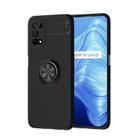 For OPPO Realme V5 Metal Ring Holder 360 Degree Rotating TPU Case(Black+Black) - 1