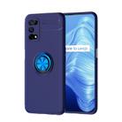 For OPPO Realme V5 Metal Ring Holder 360 Degree Rotating TPU Case(Blue+Blue) - 1