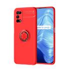 For OPPO Realme V5 Metal Ring Holder 360 Degree Rotating TPU Case(Red+Red) - 1