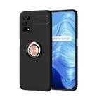 For OPPO Realme V5 Metal Ring Holder 360 Degree Rotating TPU Case(Black+Rose Gold) - 1