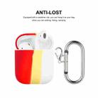 ENKAY Hat-Prince ENK-AC8002 for Apple AirPods 1 / 2 Wireless Earphone Rainbow Color TPU Protective Case with Carabiner and Anti-lost Rope(Red to White) - 2