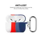 ENKAY Hat-Prince ENK-AC8102 for Apple AirPods Pro Wireless Earphone Rainbow Color TPU Protective Case with Carabiner and Anti-lost Rope(Blue White Yellow) - 2