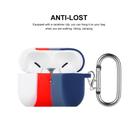 ENKAY Hat-Prince ENK-AC8102 for Apple AirPods Pro Wireless Earphone Rainbow Color TPU Protective Case with Carabiner and Anti-lost Rope(Red to White) - 2