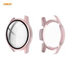 For Huawei Watch GT 2 46mm ENKAY Hat-Prince ENK-AC8202 Full Coverage PC Frosted Case + 9H Tempered Glass Protector(Pink) - 1