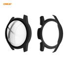 For Huawei Watch GT 2 46mm ENKAY Hat-Prince ENK-AC8202 Full Coverage PC Frosted Case + 9H Tempered Glass Protector(Black) - 1