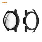 For Huawei Watch GT 2 42mm ENKAY Hat-Prince ENK-AC8201 Full Coverage PC Frosted Case + 9H Tempered Glass Protector(Black) - 1