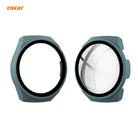 For Huawei Watch GT 2e 46mm ENKAY Hat-Prince ENK-AC8203 Full Coverage PC Frosted Case + 9H Tempered Glass Film(Green) - 1