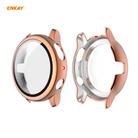 For Samsung Galaxy Watch Active 2 40mm ENKAY Hat-Prince ENK-AC8204 Full Coverage Electroplating PC Case + 9H Tempered Glass Protector(Rose Gold) - 1