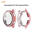 For Samsung Galaxy Watch Active 2 40mm ENKAY Hat-Prince ENK-AC8204 Full Coverage Electroplating PC Case + 9H Tempered Glass Protector(Rose Gold) - 2