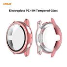 For Samsung Galaxy Watch Active 2 40mm ENKAY Electroplating PC Case + 9H Tempered Glass Film(Silver) - 2