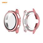 For Samsung Galaxy Watch Active 2 44mm ENKAY Hat-Prince ENK-AC8205 Full Coverage Electroplating PC Case + 9H Tempered Glass Protector(Pink) - 1