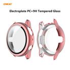 For Samsung Galaxy Watch Active 2 44mm ENKAY Hat-Prince ENK-AC8205 Full Coverage Electroplating PC Case + 9H Tempered Glass Protector(Pink) - 2