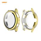 For Samsung Galaxy Watch Active 2 44mm ENKAY Hat-Prince ENK-AC8205 Full Coverage Electroplating PC Case + 9H Tempered Glass Protector(Gold) - 1