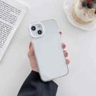 For iPhone 13 Pro Macaron Lens Frame Transparent TPU Phone Case(White) - 1