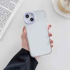 For iPhone 13 Pro Macaron Lens Frame Transparent TPU Phone Case(Purple) - 1