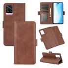 For Vivo S7 5G Dual-side Magnetic Buckle Horizontal Flip Leather Case with Holder & Card Slots & Wallet(Brown) - 1