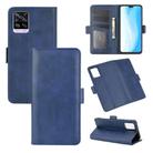 For Vivo S7 5G Dual-side Magnetic Buckle Horizontal Flip Leather Case with Holder & Card Slots & Wallet(Dark Blue) - 1