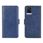 For Vivo S7 5G Dual-side Magnetic Buckle Horizontal Flip Leather Case with Holder & Card Slots & Wallet(Dark Blue) - 2