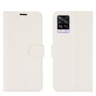 For Vivo S7 5G Litchi Texture Horizontal Flip Protective Case with Holder & Card Slots & Wallet(White) - 2