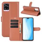For Vivo S7 5G Litchi Texture Horizontal Flip Protective Case with Holder & Card Slots & Wallet(Brown) - 1