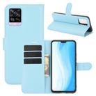 For Vivo S7 5G Litchi Texture Horizontal Flip Protective Case with Holder & Card Slots & Wallet(Blue) - 1
