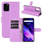 For Umidigi S5 Pro Litchi Texture Horizontal Flip Protective Case with Holder & Card Slots & Wallet(Purple) - 1