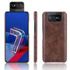 For Asus Zenfone 7 ZS670KS/ 7 Pro ZS671KS Shockproof Litchi Texture PC + PU Case(Brown) - 1