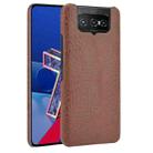 For Asus Zenfone 7 ZS670KS/ 7 Pro ZS671KS Shockproof Crocodile Texture PC + PU Case(Brown) - 1