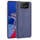 For Asus Zenfone 7 ZS670KS/ 7 Pro ZS671KS Shockproof Crocodile Texture PC + PU Case(Blue) - 1