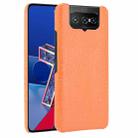 For Asus Zenfone 7 ZS670KS/ 7 Pro ZS671KS Shockproof Crocodile Texture PC + PU Case(Orange) - 1