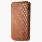 For Samsung Galaxy A7 (2018) Cubic Grid Pressed Horizontal Flip Magnetic Leather Case with Holder & Card Slots & Wallet(Brown) - 2